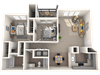 Hanover Apartments Two Bedroom Two Bath Floor Plan Hanover Apartments Two Bedroom Two Bath Floor Plan